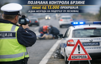 Појачана контрола брзине: више од 13.000 прекршаја, једна незгода на подручју ПУ Лесковац