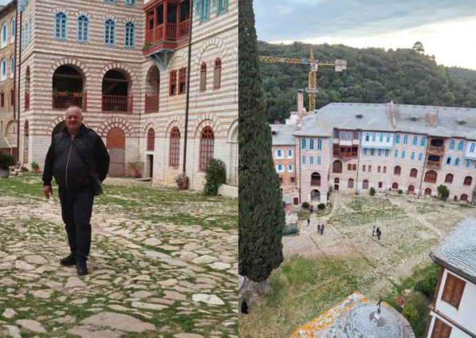 Градоначелник Цветановић боравио на Светој гори, посетио Хиландар и метох Каково