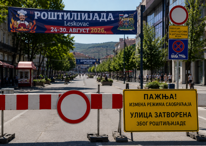 Roštiljijada menja saobraćaj u centru Leskovca: Zatvara se deo Bulevara oslobođenja, menjaju se i autobuske trase