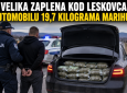 Велика заплена код Лесковца: у возилу пронађено 19,7 килограма марихуане